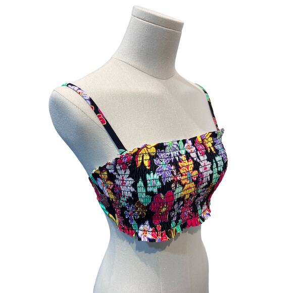 SALT COVE JUNIORS SZ MEDIUM BIKINI TOP PENNY LANE SMOCKED CONVERTIBLE MULTI NEW! - Picture 7 of 13